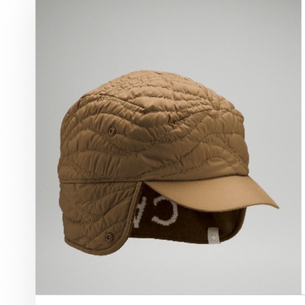 Brown Quilted Trapper Hat